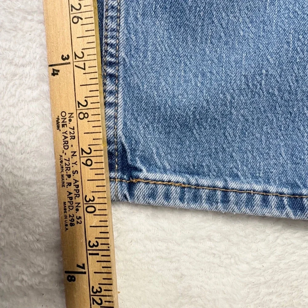 Levis 505 Regular Fit‎ Mens Jeans 36x32 Light Wash Blue Stretch 00505-2958